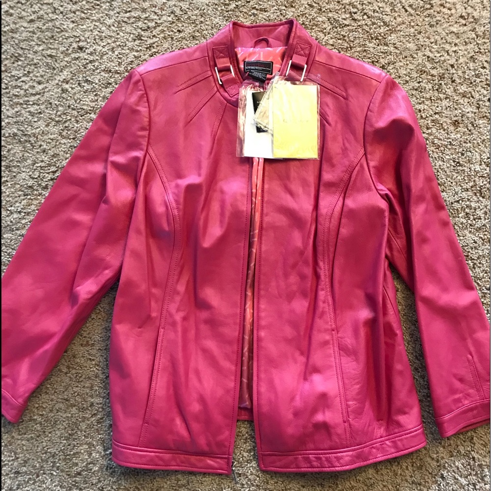Beautiful pink leather jacket
